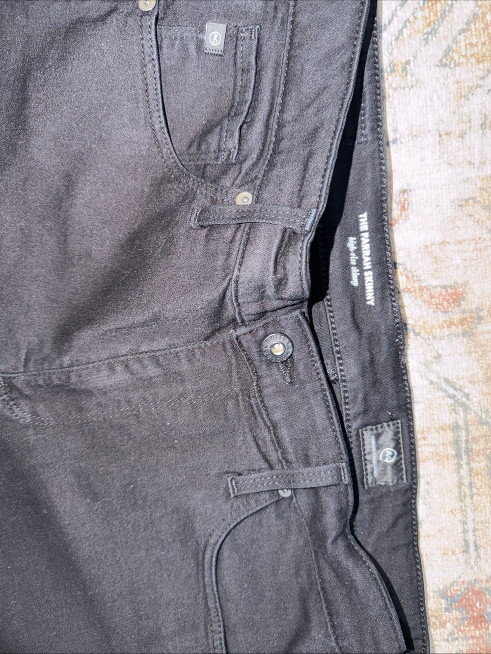 AG Adriano Goldschmied Black Women's Jeans the Farrah skinny size 31 - Picture 6 of 7